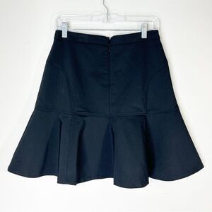 Elle Women's Fit & Flare Ruffled Skirt Size 8 Pitch Black EUC